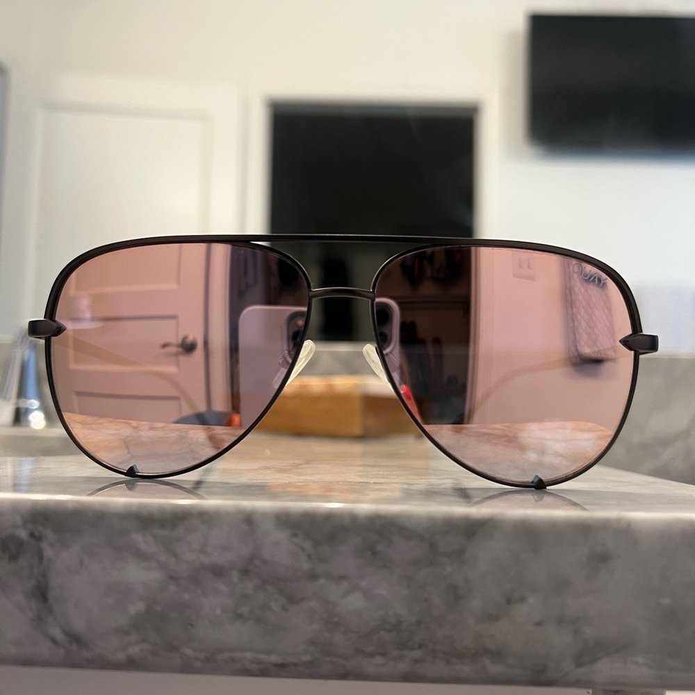 Rose Pink Quay Aviator Sunglasses